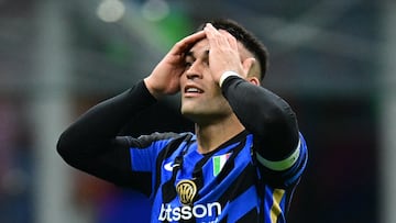 Lautaro Martínez, durante un partido con el Inter.