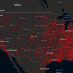 Mapa de casos y muertos por estados de coronavirus en USA; 8 de junio