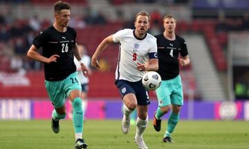 Harry Kane en el partido amistoso entre Inglaterra y Austria.