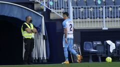 Josua Mej&iacute;as fue expulsado en el minuto 16 ante el Girona.