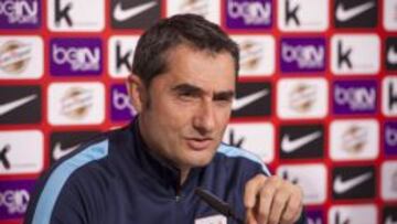 Ernesto Valverde, en rueda de prensa.