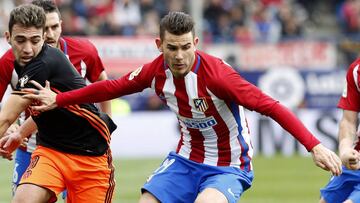 Lucas Hernández, ante el Valencia.
