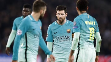 Messi, el que menos corrió del Barça en el desastre de París