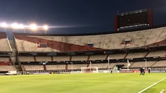 Parece un estadio fantasma: el Monumental sin público