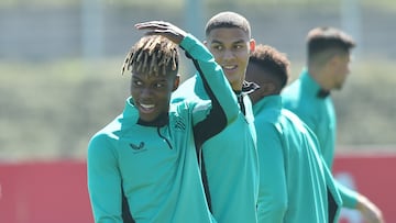 28/04/25 ENTRENAMIENTO ATHLETIC DE BILBAO NICO WILLIAMS MAORAN SANNADI