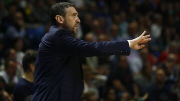 Ibon Navarro, durante las semifinales de la Copa del Rey que han enfrentado al Unicaja y al MoraBanc Andorra