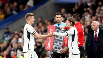 Kroos dejó su puesto a Modric en el partido contra el Girona.