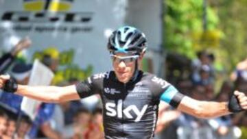 Richie Porte celebra su triunfo.