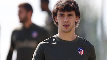 Jo&atilde;o Felix, en una sesi&oacute;n del Atl&eacute;tico. 