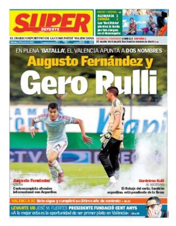 Portadas de la prensa deportiva