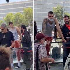 Graban a Adam Sandler y a Juancho Hernangómez mientras ruedan una película en España