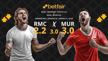 Real Madrid Castilla vs. Real Murcia: horario, dónde ver, pronósticos y clasificación