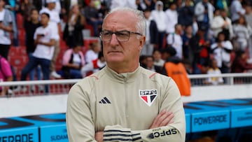 Dorival Júnior durante un partido de Sao Paulo.