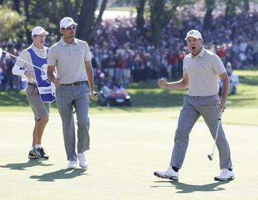 Europe close the gap on US at the Ryder Cup in foursomes