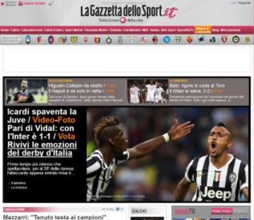 Portadas de la prensa extranjera