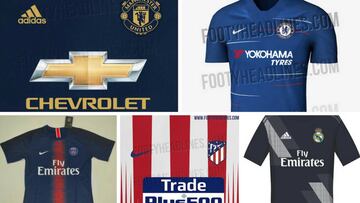 Del Madrid al PSG: las camisetas filtradas de la temporada 18-19