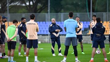 Paco López en el entrenamiento del pasado miércoles en la Ciudad Deportiva Bahía de Cádiz.