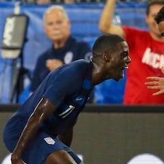 El festejo de Timothy Weah tras derrotar a México