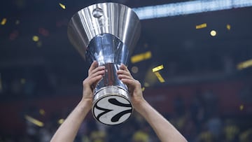 La copa de campeón de la Euroliga.