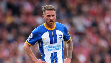 Alexis Mac Allister, jugador del Brighton, durante el partido ante el Arsenal.