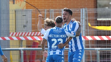 Quiles, celebrando su gol ante Unionistas.