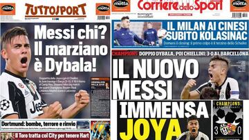 En Italia no dudan en situar a Dybala a la altura de Messi
