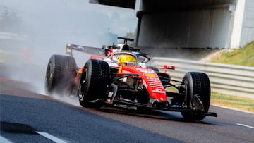 Lewis Hamilton pueba los Pirelli en el Ferrari de Fórmula 1.