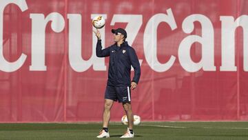 Lopetegui, durante un entrenamiento. 