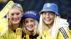 Aficionadas de la selección de Suecia.