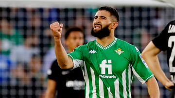 Soccer Football - Europa League - Round of 16 First Leg - Real Betis v Eintracht Frankfurt - Estadio Benito Villamarin, Seville, Spain - March 9, 2022 Real Betis' Nabil Fekir celebrates scoring their first goal REUTERS/Marcelo Del Pozo
PUBLICADA 23/03/22 NA MA15 2COL