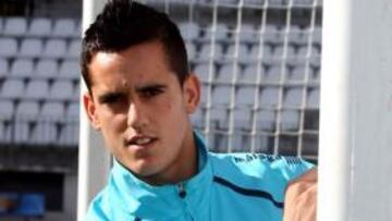 <b>DE RÉCORD. </b>Juanmi posó ayer para AS en La Rosaleda.