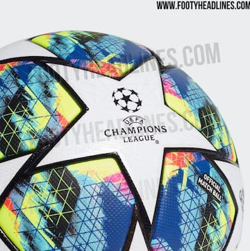 Asi será el balón utilizado para la Champions League 2019/20. La marca alemana apuesta por un diseño novedoso que combinará tonos verdes, naranjas, amarillos, azules y negros.