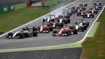 Salida del GP de Italia 2016 en Monza.