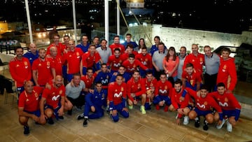 Muro de las Lamentaciones.La Selección hizo turismo en Israel.