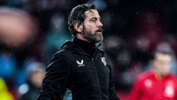 Quique S¨¢nchez Flores, durante un partido del Sevilla.