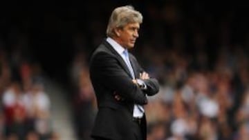 Pellegrini cuestion&oacute; el funcionamiento de Machester City ante West Ham en el Estadio Upton Park.