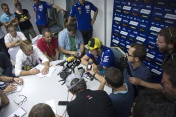 Rueda de prensa de Valentino Rossi .