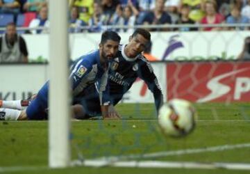Cristiano Ronaldo tras marcar el primer gol.