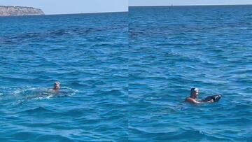 Mujer encuentra a Cristiano nadando en el mar mientras navegaba en su yate