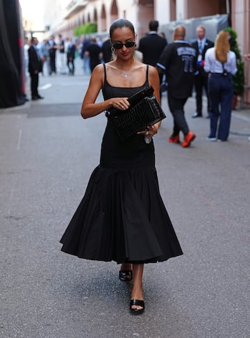 Alexandra Saint Mleux, creadora de contenido durante el Gran Premio de Mónaco de la Fórmula 1.