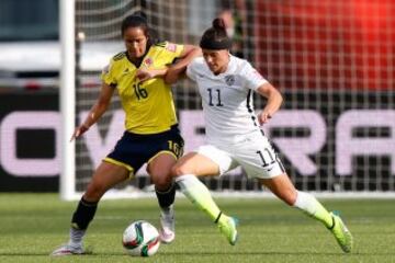 Colombia disputó cuatro partidos en Canadá 2015; ganó uno, empató otro y perdió dos.