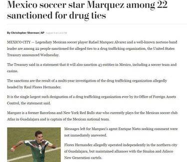 Así reaccionó la prensa internacional al caso Rafa Márquez