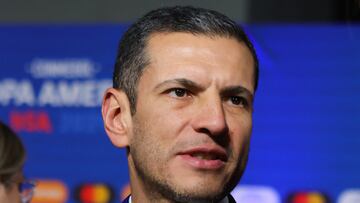 MIAMI, FLORIDA - DECEMBER 07: Jaime Lozano, head coach of Mexico, speaks to the media prior to the official draw of CONMEBOL Copa America 2024 at James L. Knight Center on December 07, 2023 in Miami, Florida.   Megan Briggs/Getty Images/AFP (Photo by Megan Briggs / GETTY IMAGES NORTH AMERICA / Getty Images via AFP)