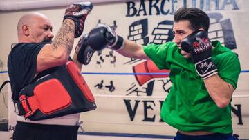 Sandor Mart&iacute;n durante un entrenamiento en el gimnasio KO Verdun de Barcelona. 
