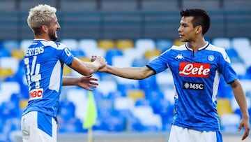 Anularon gol a Hirving Lozano en el Napoli contra Liverpool