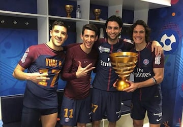 Ganó en marzo con el PSG la Copa de la Liga frente al AS Mónaco. Su primer título con el club galo. 