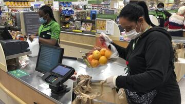 Supermercado en USA durante el coronavirus vía AP, 2020.