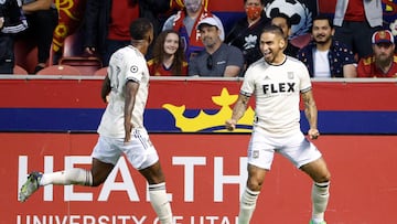 Cristian Arango en un partido de LAFC en la MLS.