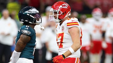 The Philadelphia Eagles celebrating their Super Bowl LIX win in New Orleans, but one player did’t pass on the chance to take a swipe at Travis Kelce.