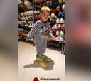 Si Morata se descuida...se queda sin botas para jugar la Champions: vean lo que hizo su hijo